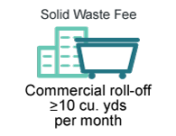 Solid waste fee commercial roll-off equal to or greater than 10 cu. yards per month